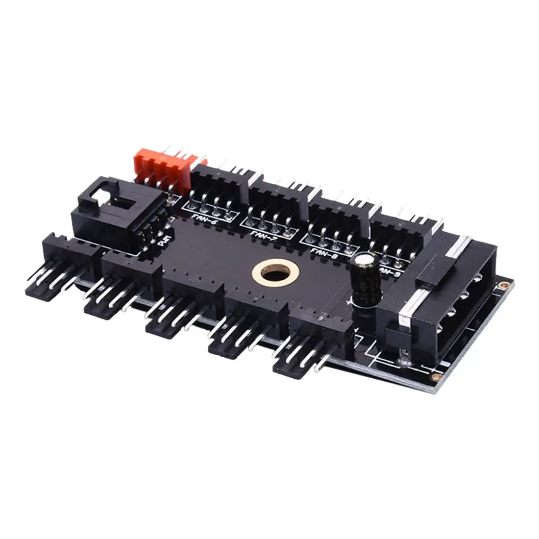 حار-SATA مروحة Hub 4pin PWM محور PC مروحة كبيرة 4 P امدادات الطاقة الفاصل محول