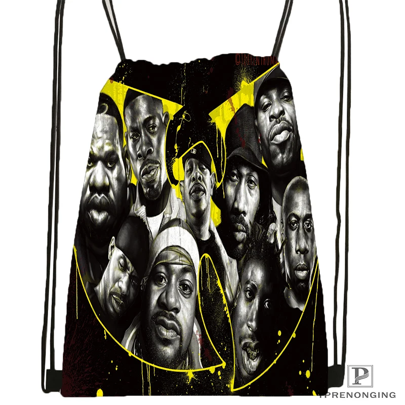 Custom Wu Tang Clan походная сумка на шнурке Cute Daypack Kids Satchel (черная спина) 31x40 cm #180531-03-51