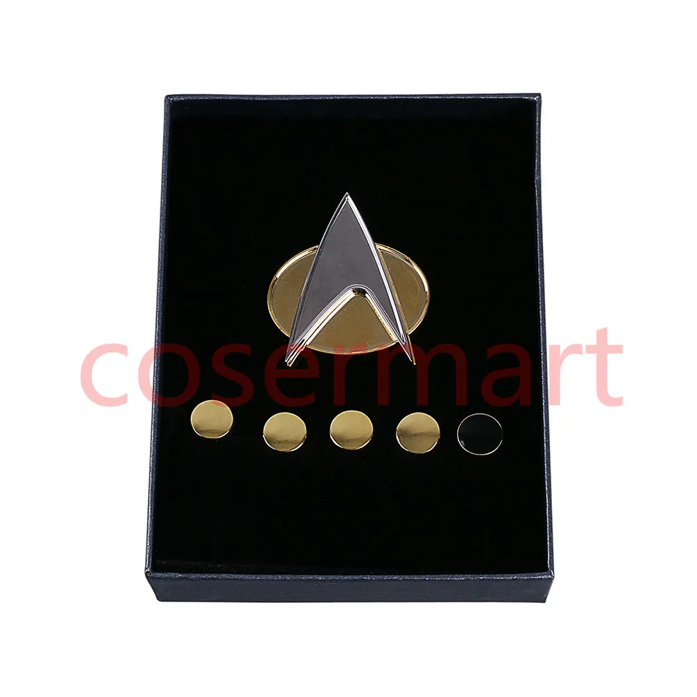 Star Trek Voyager Communicator Metal Badges Pin&Rank PipPips 6pcs Set Cosplay Prop (2)