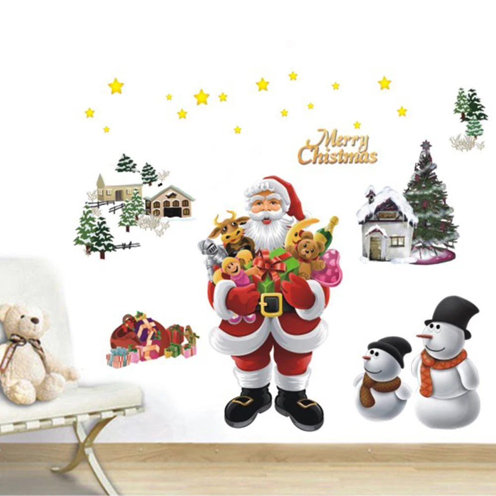 merry christmas wall sticker the santa claus removable merry price list