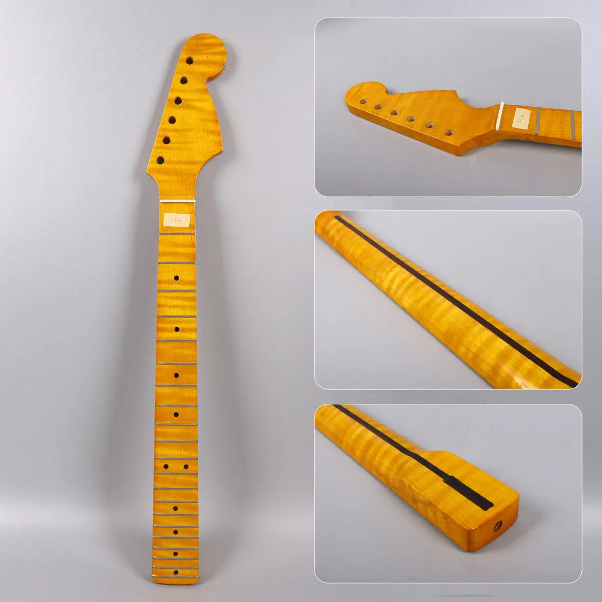 

Flame Maple ST Electric Guitar Neck 22fret 25.5 Inch Handmade Guitar Neck Replacement Guitar Accessories #H4
