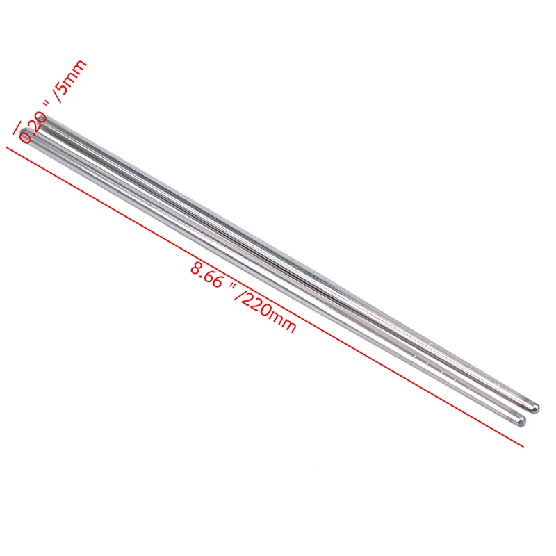 WCIC 5 пар китайские палочки для еды Нескользящие многоразовые 304 нержавеющая сталь Палочки для еды