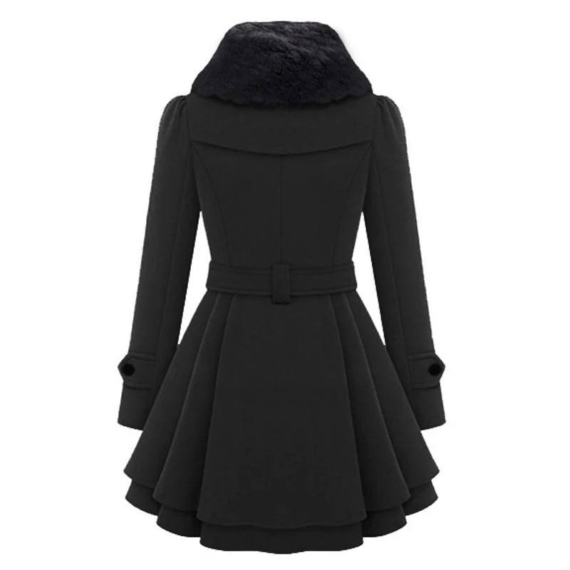 Модное зимнее пальто Европейский двубортный Тренч с поясом пальто повседневное женское платье с длинным рукавом пальто женская одежда 4XL