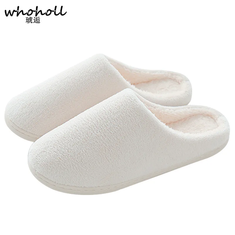 

WHOHOLL Women Soft Plush Cotton Cute Slippers Shoes Non-Slip Floor ,Indoor House ,Home Furry Slippers Women Shoes For Bedroom