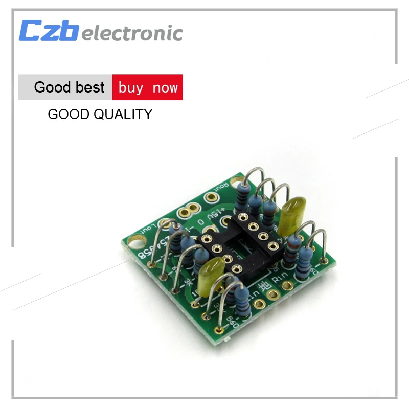 

Dual OP Amp Board Preamp DC Amplification PCB for NE5532/OPA2134/OPA2604/AD826