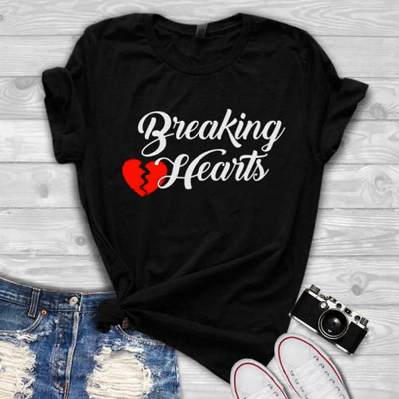 EnjoytheSpirit Women T Shirt Breaking Hearts Valentines Day Valentines ...