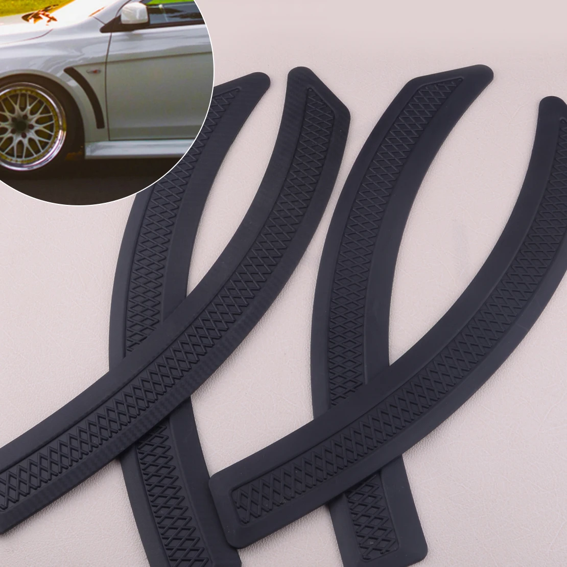 

CITALL 1 Pair Front Fender Side Vent Mesh Cover Fit for Mitsubishi Lancer 2008 2009 2010 2011 2012 2013 2014 2015