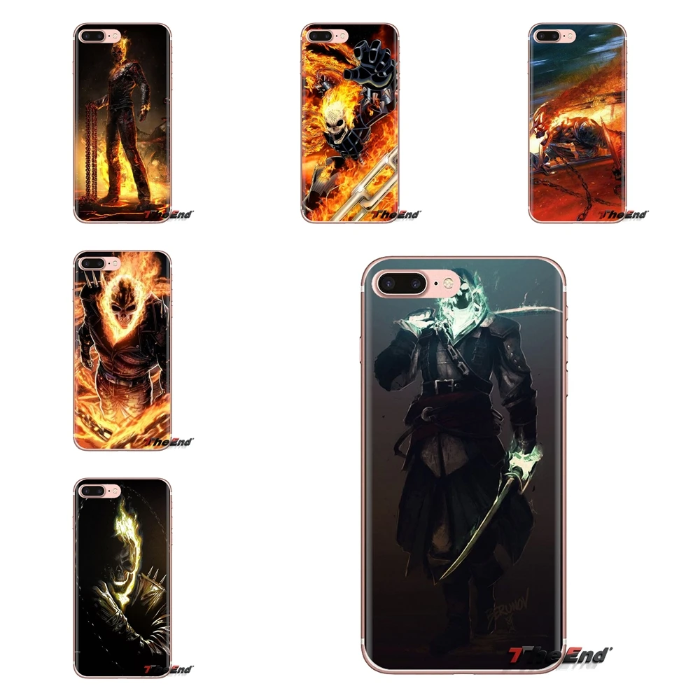Силиконовый чехол для Xiaomi Mi4 Mi5 Mi5S Mi6 Mi A1 A2 5X 6X 8 9 Lite SE Pro Max Mix 2 3 2S fire car Ghost Rider Head Skull |