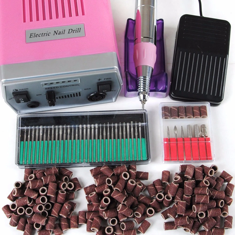 

Electric Manicure Drill for Nails File 30000 RPM Improved Overheat Vibration Manicure Set EU/US Plug Gel Tips Remover Tools Kit