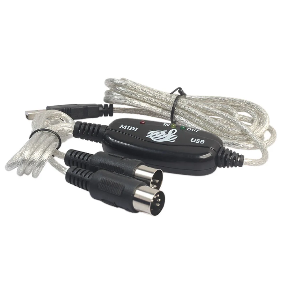 

HOT-2m USB to MIDI Interface Converter Cable Cord PC to Music Keyboard Adapter Black