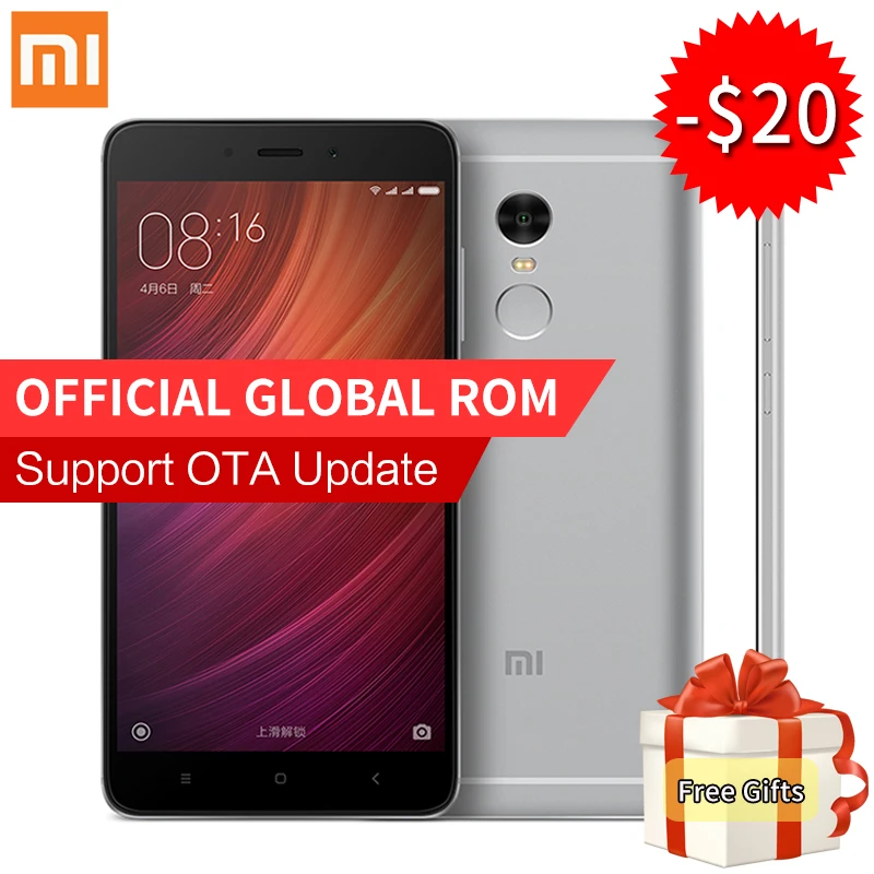 Original Xiaomi Redmi Note 4 Pro Prime 4GB RAM 64GB ROM Mobile Phone MTK Helio X20