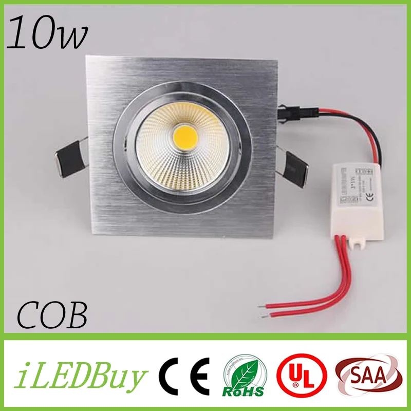 

1PCS 10w CREE COB led downlight dimmable Recessed Spot light AC110v 220v led down lights for home illumination Warm/Codl White