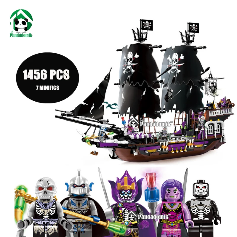 

Extra Large 28 inch Bbegendary Pirates1456 Pcs Building Blocks with 7 Toyfigures Educational Toys for Kids Toys Hobbies