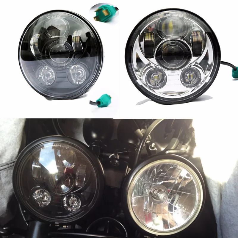 5.75 inch Black LED Headlights for Triumph Rocket iii 3 