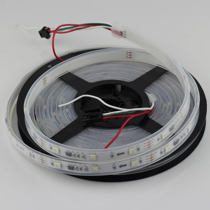 36 Вт 12 В 5 м 30 светодиодный Дов/м WS2811 Пиксельная Светодиодная лента 10IC/M SMD5050 LED IP66