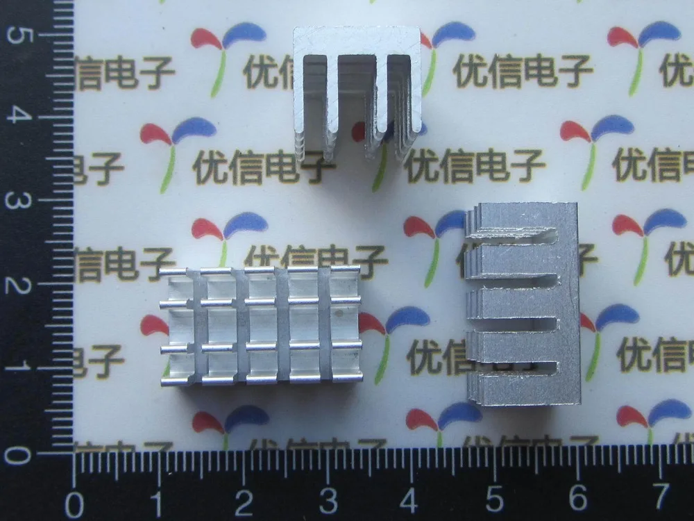 Aluminum heatsink 10PCS Heatsink 22*13*11MM (Silver slotted) High