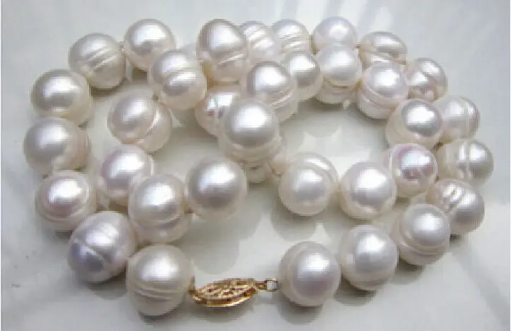 

NEW 10-13MM WHITE SOUTH SEA PEARL NECKLACE 18INCH 925silver