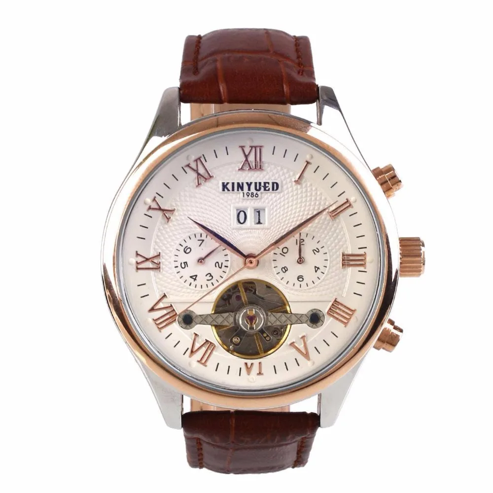 

Luxurious Fashion Men's Six-pin Mechanical Automatic Hollow Leather Luminous Wrist Watch