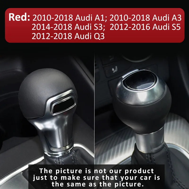 Шестерни переключения крышка переключения передач Ручка рычага переключения передач для Audi A3 8V A4 B8 B9 A5 A6 C6 C7 A7 Q3 Q5 Q7 A1 S3 S4 S5 S6 S7 аксессуары для интерьера - Название цвета: Red Style A