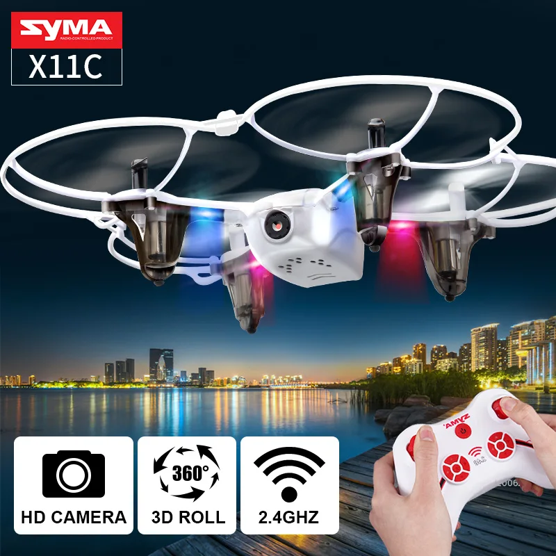 Syma X11C 4CH 2.4GHz Mini RC Helicopter Quadcopter Drone with 2.0MP HD Camera | Игрушки и хобби