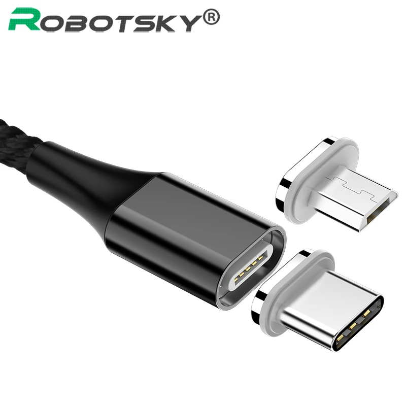 5A кабель USB Type C Магнитный с нейлоновой оплеткой Micro магнитное зарядное устройство