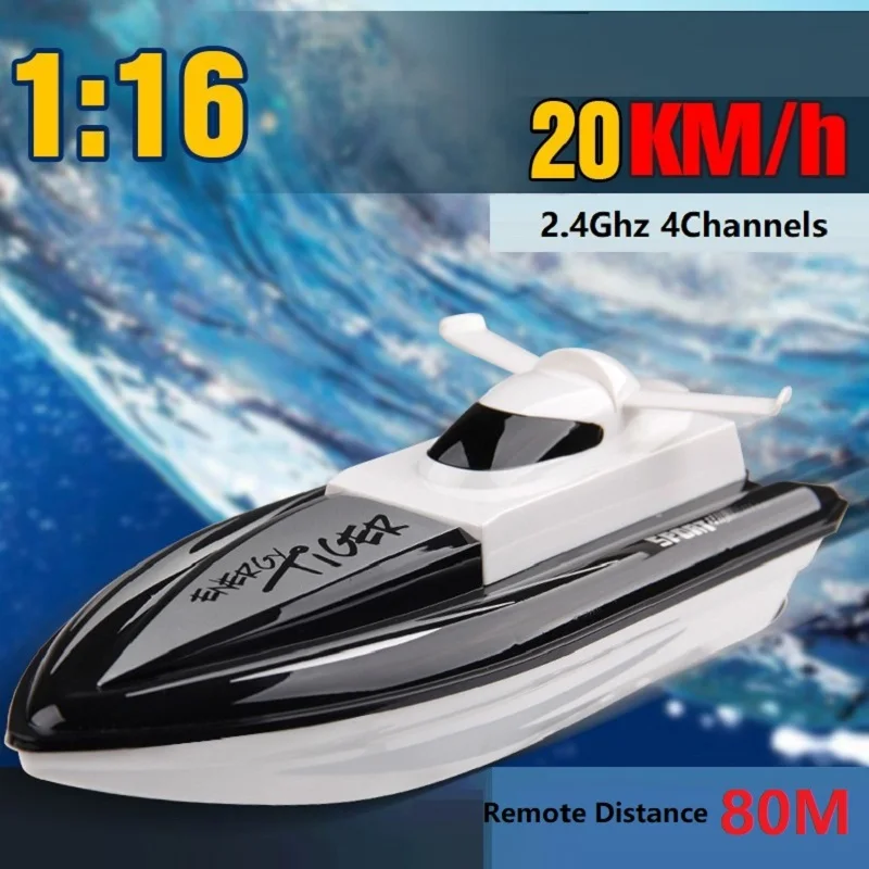 

Remote Control Ship 2.4Ghz 20KM/H RC Boats High Speed Mini Racing Speedboat Remote Control Boat Model Toy for Children Kids Gift