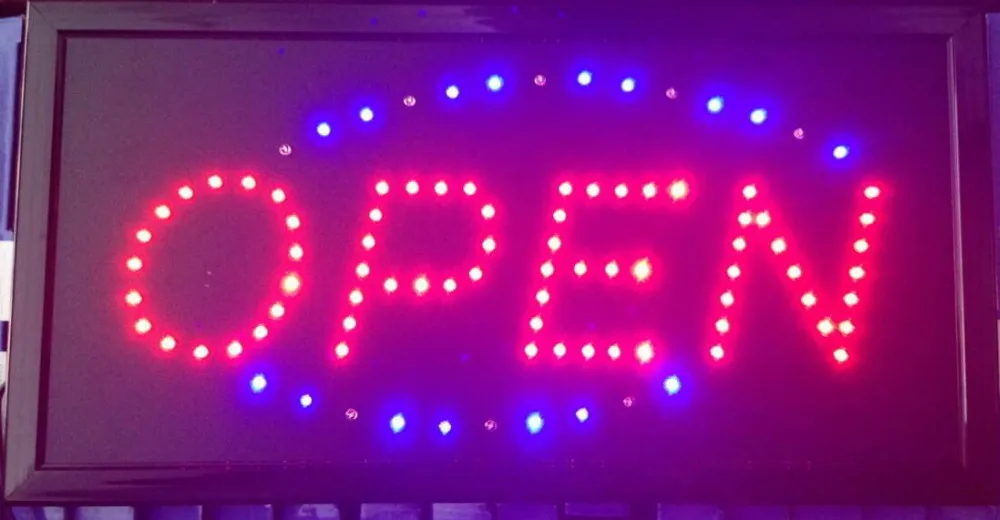 2017 Top Fasion low power programmable led signs Semi-outdoor Ultra Bright open sign 10x19 Inch | Дом и сад