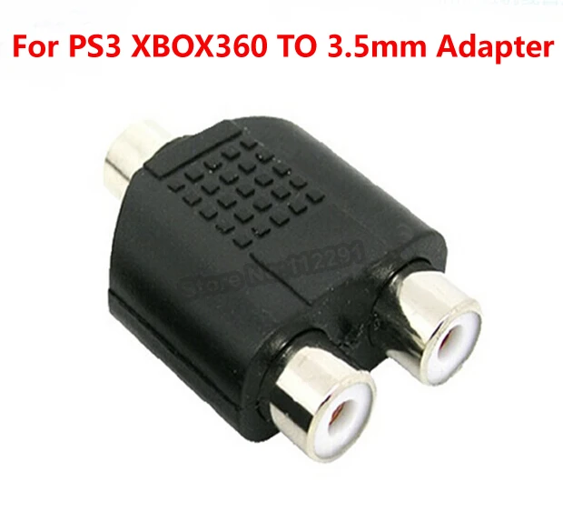 1pcs/Lot high quality Dual RCA Female plug to 3.5mm Female HDTV AV
