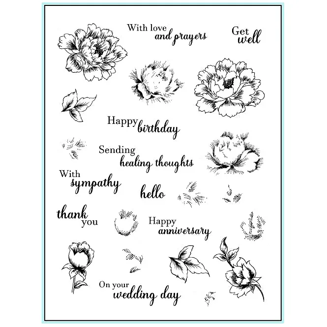 Step flower Transparent Clear Stamps /Seal for DIY scrapbooking/photo album Decorative sheets | Дом и сад
