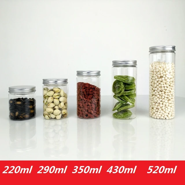 780ml large sealable PET Plastic jars 780g airtight containers storage cans  mason jar storage container candy