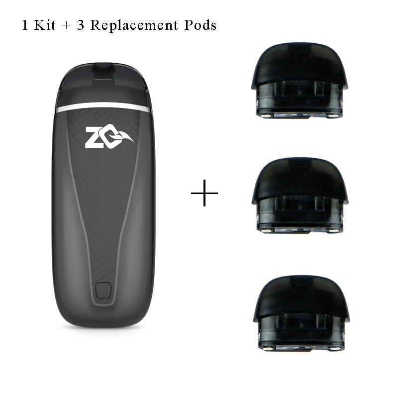 

Original ZQ Vi System Pod Kit Built-in 650mAh Battery with 3pcs Extra Replacement Pods Electronic Cigarette Kit