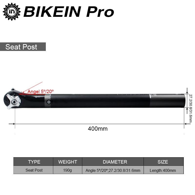 BIKEIN Pro велосипедный углеродный руль для горного велосипеда + 5/20 градусов