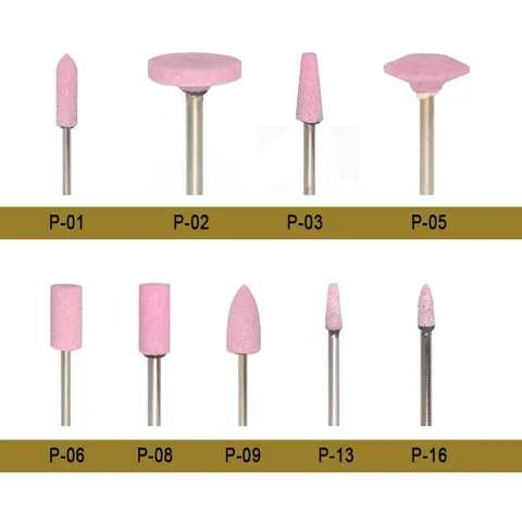 Brocas de Polimento Médio para o Metal e Liga Brocas de Acabamento e Moagem de Pedra Dental Caixa Pedra Rosa 100 Pçs –