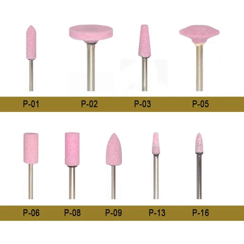 100pcs/box Dental polishing burs Pink Stone Medium for Metal and Alloy