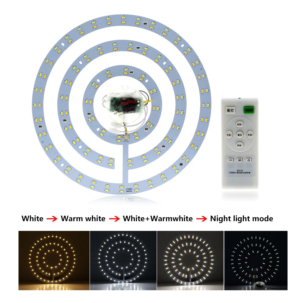 Светодиодный кольцевая труба светильник двойной цвет белый/теплый белый Регулируемый заменить другой потолочный светильник энергосберегающий светодиодный светильник