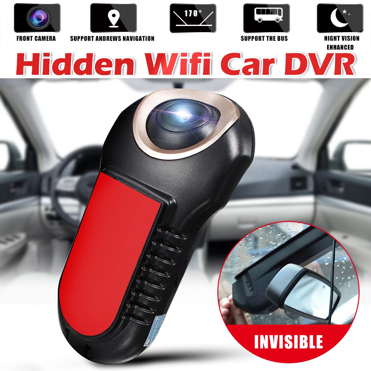 Mini WIFI Car DVR Dash Camera 170 Degree Rotate Night Vision Full HD