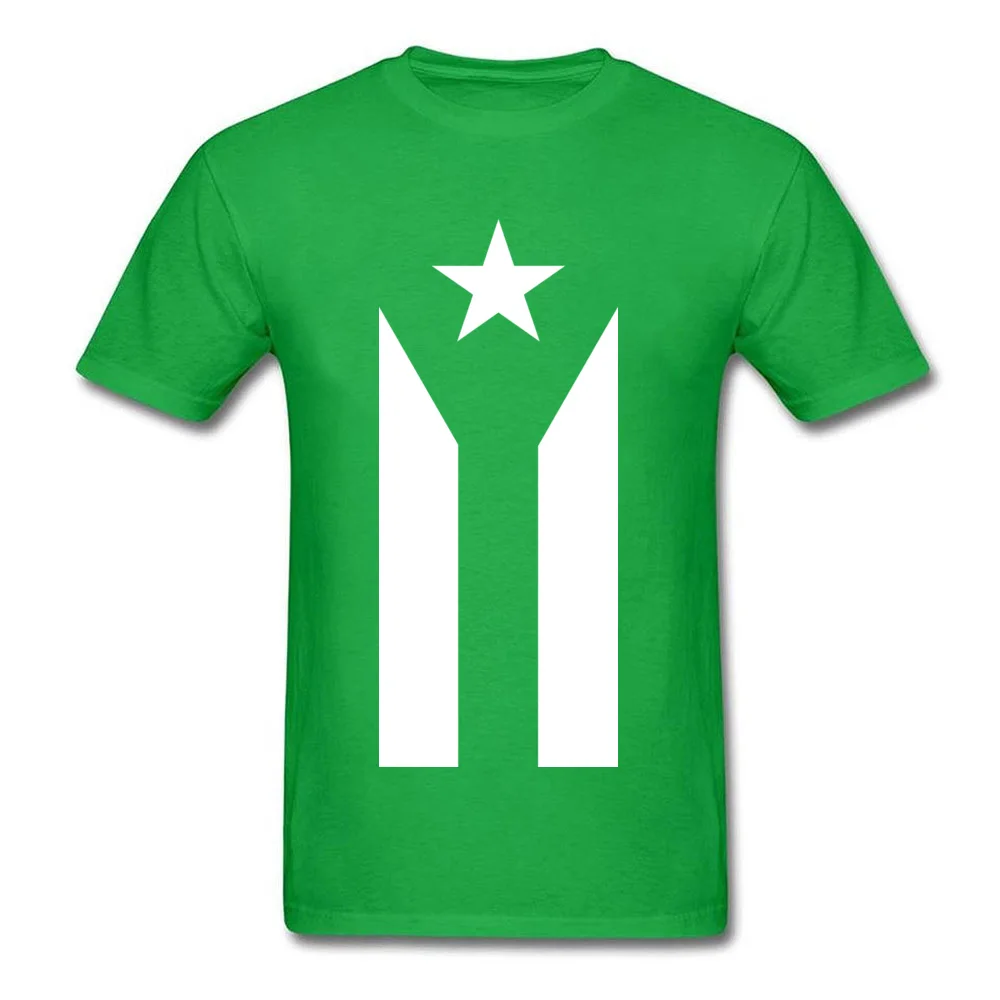 Tees Custom Tops & Tees Summer Dominant Casual Short Sleeve All Cotton Crewneck Men's T-Shirt Casual Free Shipping Puerto Rico Black White Protest Flag green