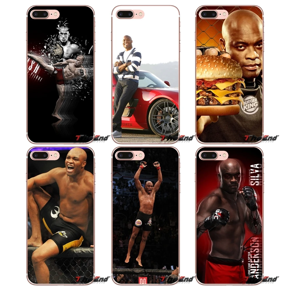 Для Samsung Galaxy S2 S3 S4 S5 MINI S6 S7 edge S8 S9 Plus Note 2 3 4 5 8 Coque Fundas Anderson Silva Poster силиконовый чехол