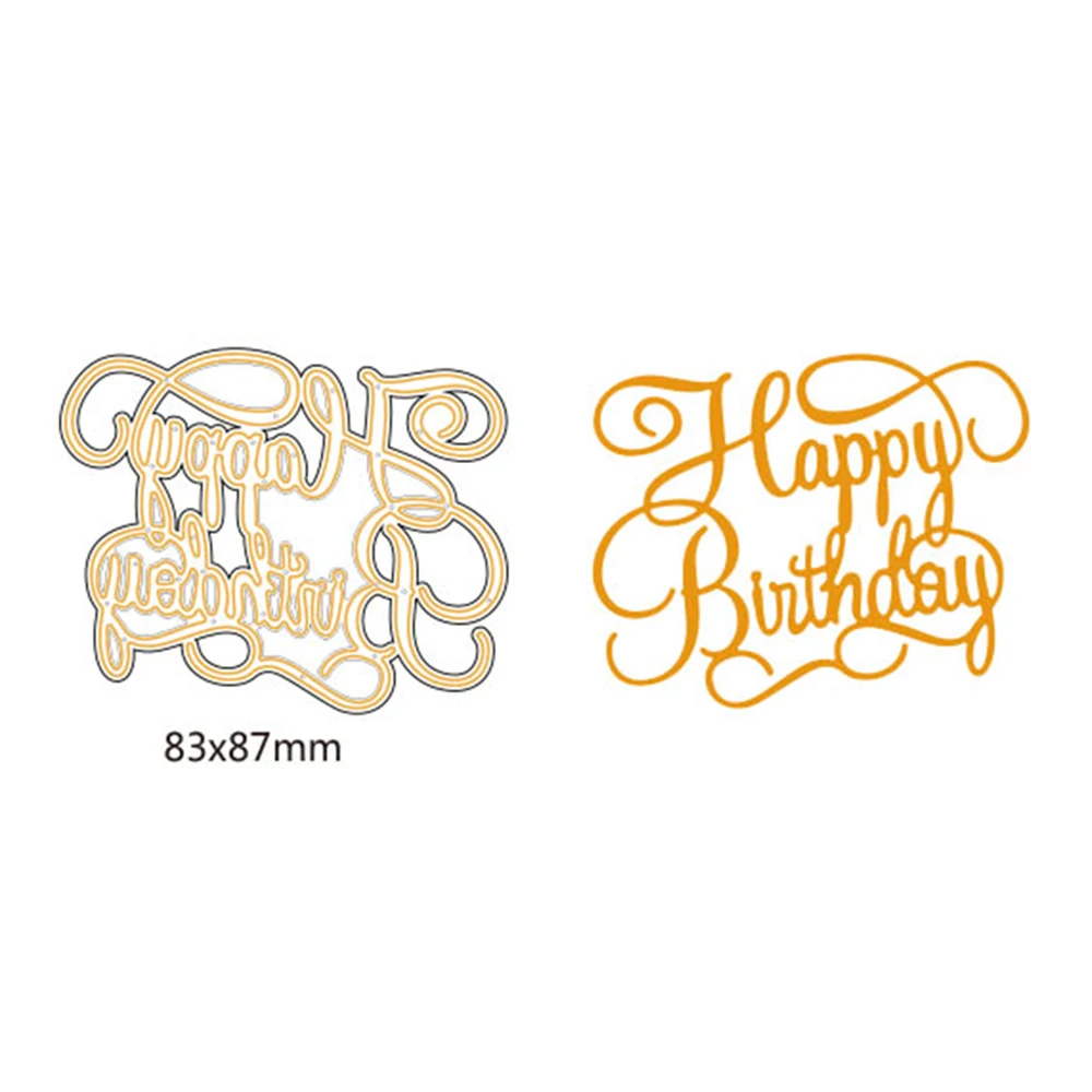

Cutting Dies Scrapbooking New Arrival Symbol Happy birthday Album Paper Card Embossing Craft DIY Cutting Dies Metal 83x87mm