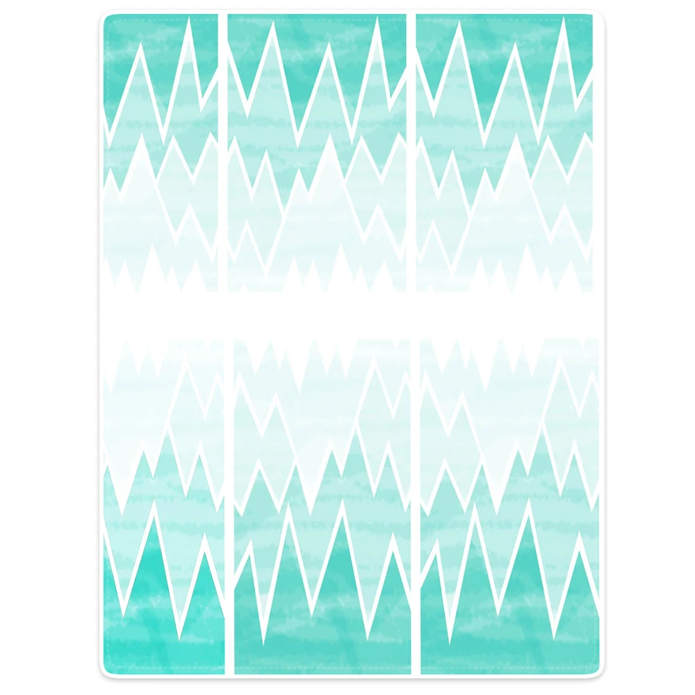 

Blankets Cobertor Warmth Soft Plush Cute Geometric Abstract Green White Sofa Bed Throw a Blanket Plaid