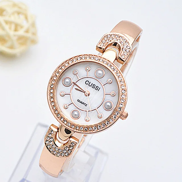 New CUSSI Luxury Diamond Women's Watches Rose Gold Bracelet Watch Women Watch Fa New CUSSI Luxury Diamond Women's Watches Rose Gold Bracelet Watch Women Watch Fa