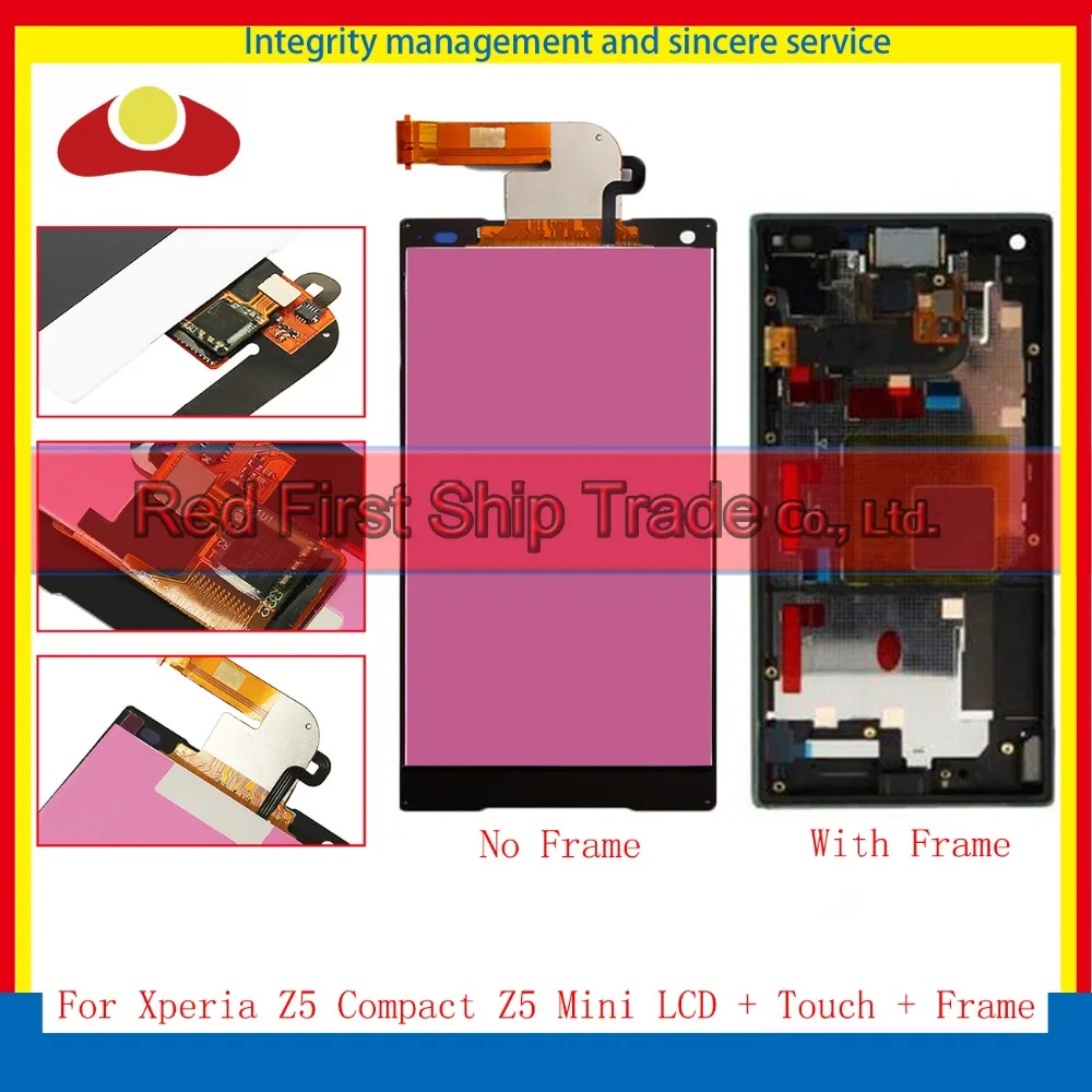 

4.6" For Sony Xperia Z5 Compact Z5 Mini E5823 E5803 Full Lcd Display Touch Screen Digitizer Sensor Assembly Complate With Frame