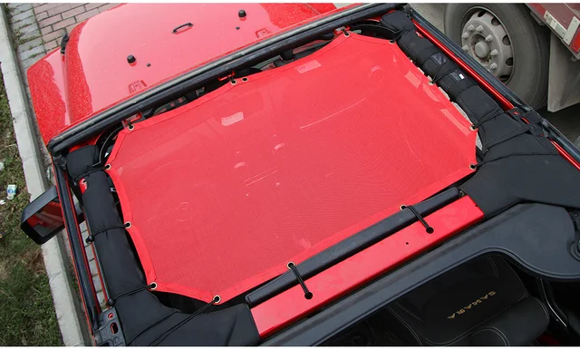 Sansour Top Mesh Sonnenschutz Auto Abdeckung Dach UV Proof Schutz Net für Jeep  Wrangler JK 2 Tür Tür Auto Zubehör styling - AliExpress