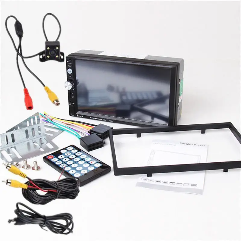 

2DIN 7inch Car MP5 Player HD 1024*600 with Card Reader Radio FM Tuner Fast Car Stereo Audio Charge with Camera