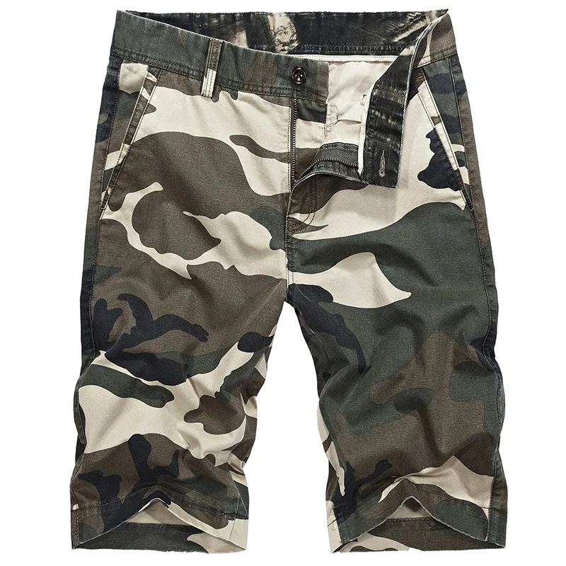 

Men's Shorts Pants Male Summer Outdoor Sports Military Camouflage Anti-wear Cargo Thin Pocket Camping Climbing Half Trousers