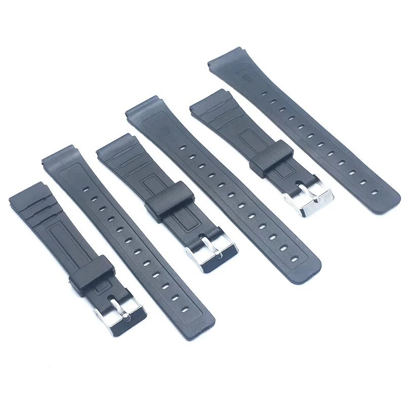 16mm 18mm 20mm  Bracelet Silicone Rubber Bands For Wristwatches EF Replace Electronic Wristwatch Band Sport