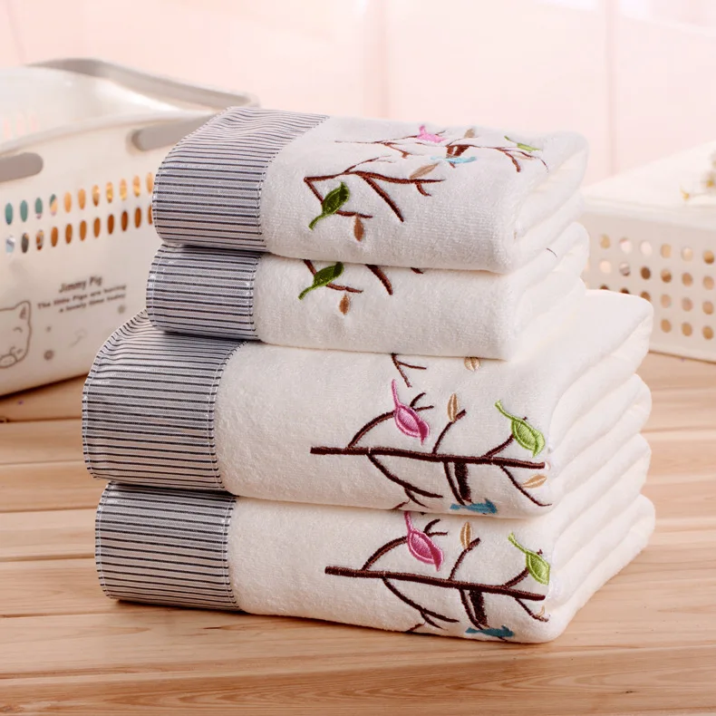 ZHUO MO 3pcs Quick-Drying Cartoon trees 3 colors Microfiber Towel Set Bath Towel Face Beach Towel Adult toallas for Bathroom