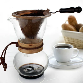 

480CC Glass Coffee Drip Pot and Reusable Stainless Steel Filter Sets Espresso Water Drip Coffee Maker Coffee Tea Filter Tools