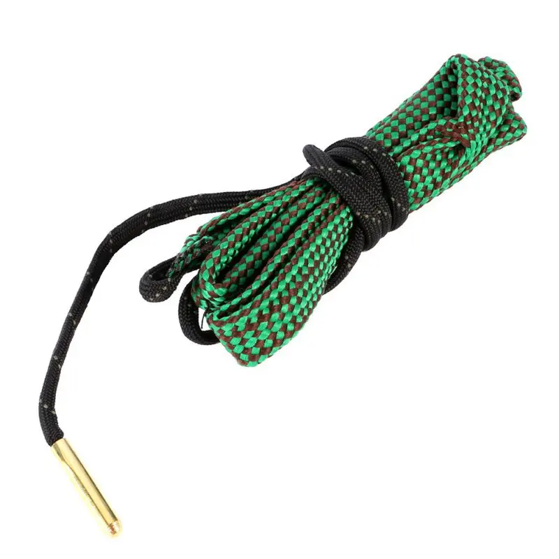 Image Green Bore Snake Rope 22 Cal 5.56mm 223 Caliber Gun Rifle Hunting Gun Accessories Cleaning Cord Kit Outdoor