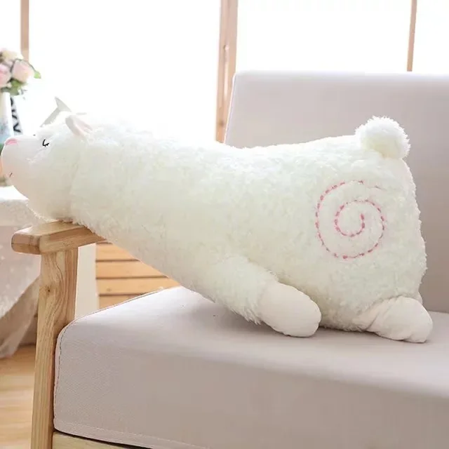 1 шт. 30/45/60 см японский плюшевая Alpacasso игрушка чучело Лежа Игрушки «Альпака» куклы мягкие игрушки животных Kawaii подарок для детей милые детские игрушки - Цвет: white